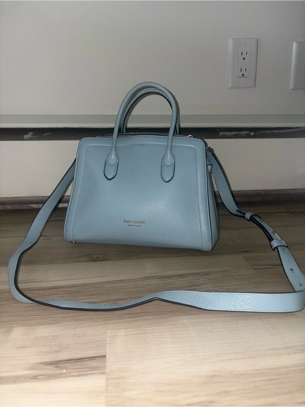 kate spade New York Knott Satchel Powder Blue with Crossbody Strap